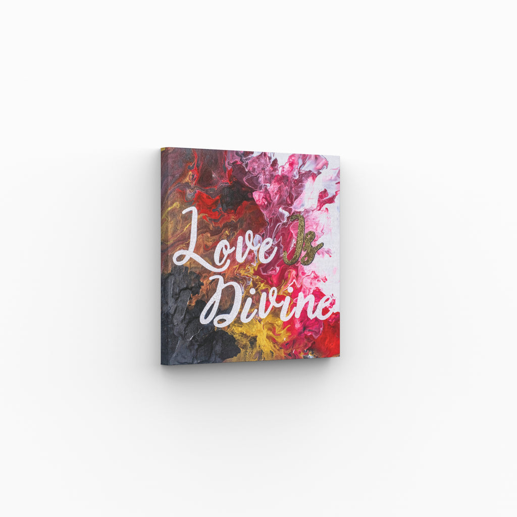 Love Is Divine Canvas Print – A3 Abstract Affirmation Wall Art