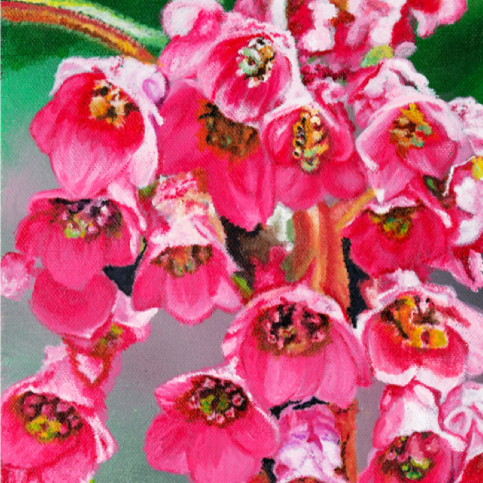 Birthday Bloom Card – Greeting Card with Pink Floral Design & Elegant Script