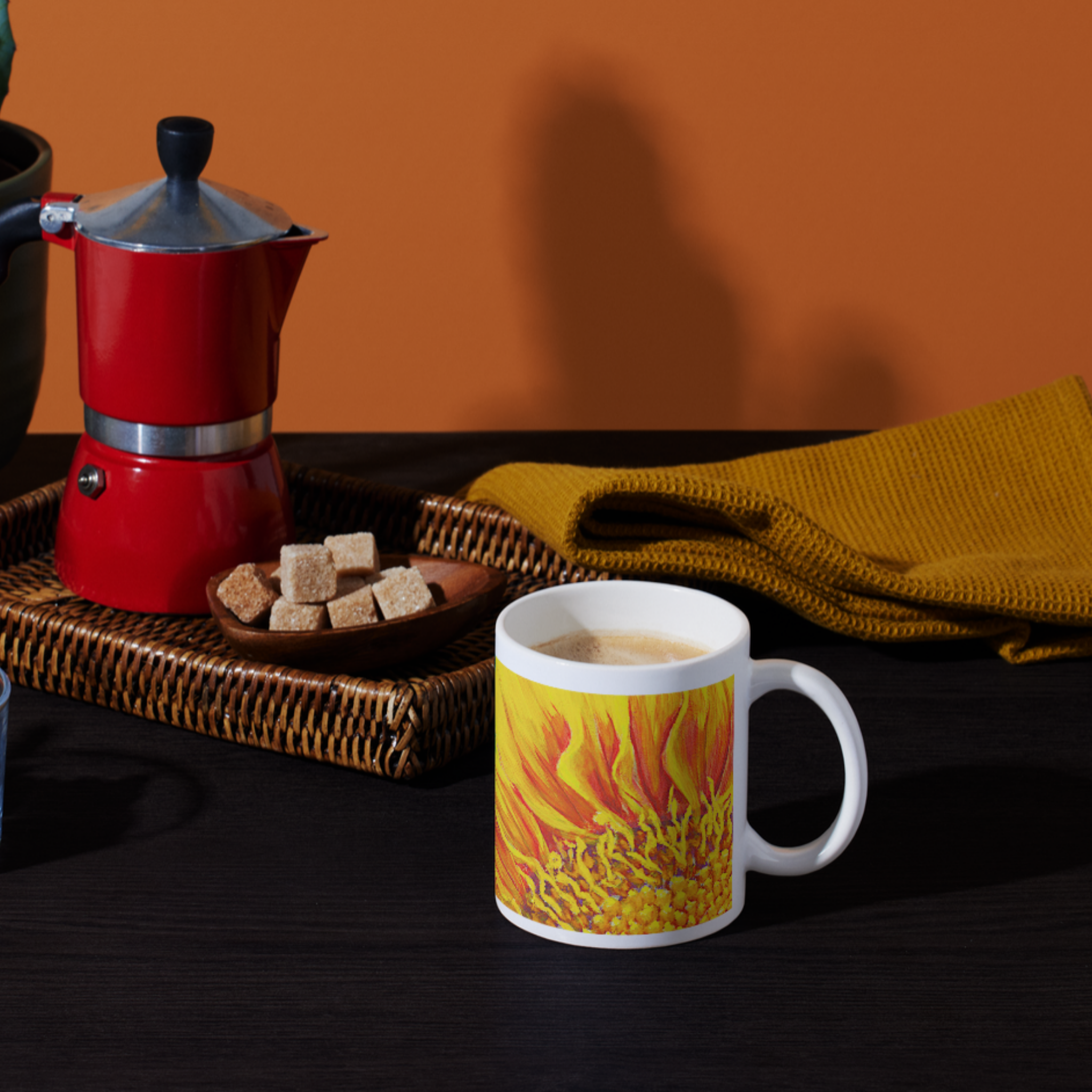 Radiant Sunflower Mug – Bright Floral Ceramic Coffee Mug