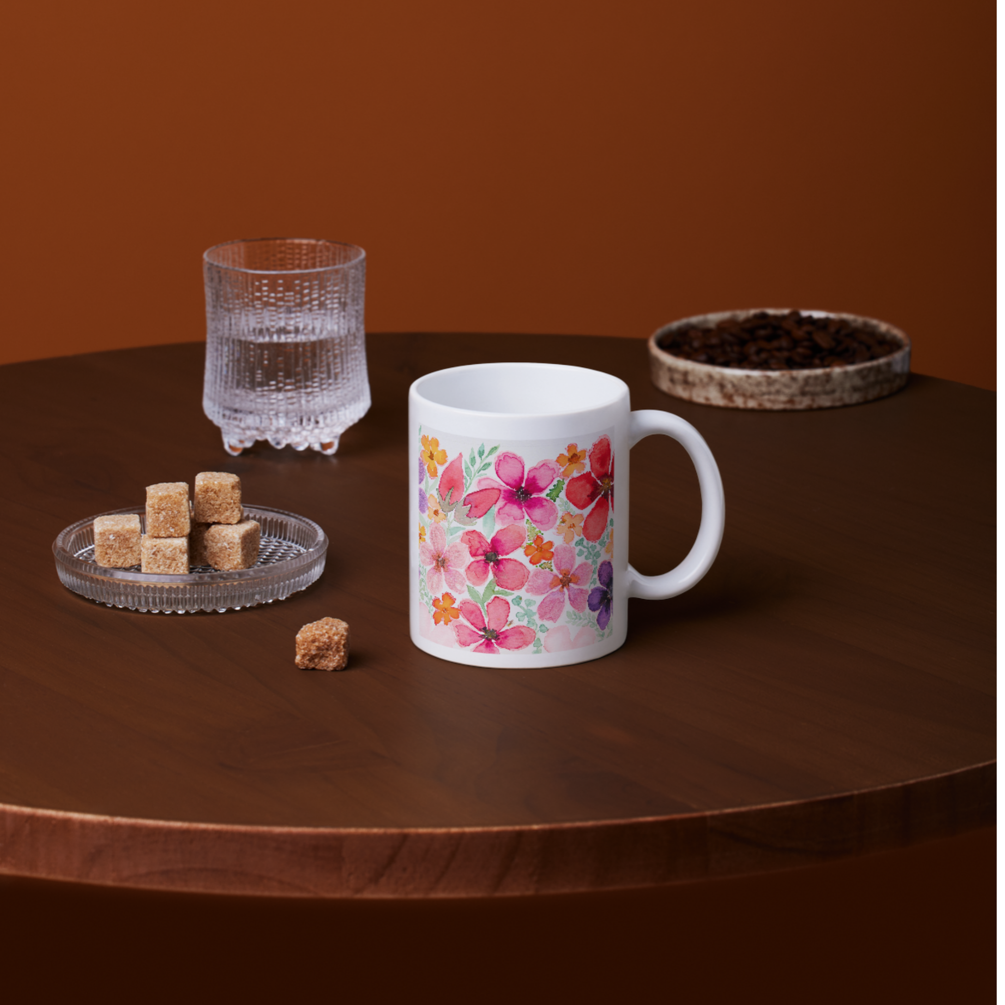 Vibrant Bouquet Mug – Colorful Watercolor Ceramic Coffee Mug