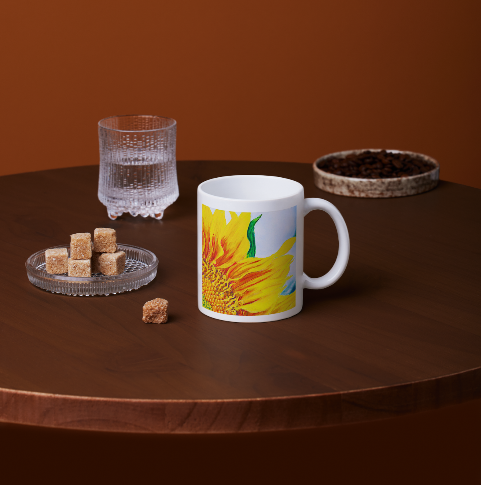 Radiant Sunflower Mug – Bright Floral Ceramic Coffee Mug