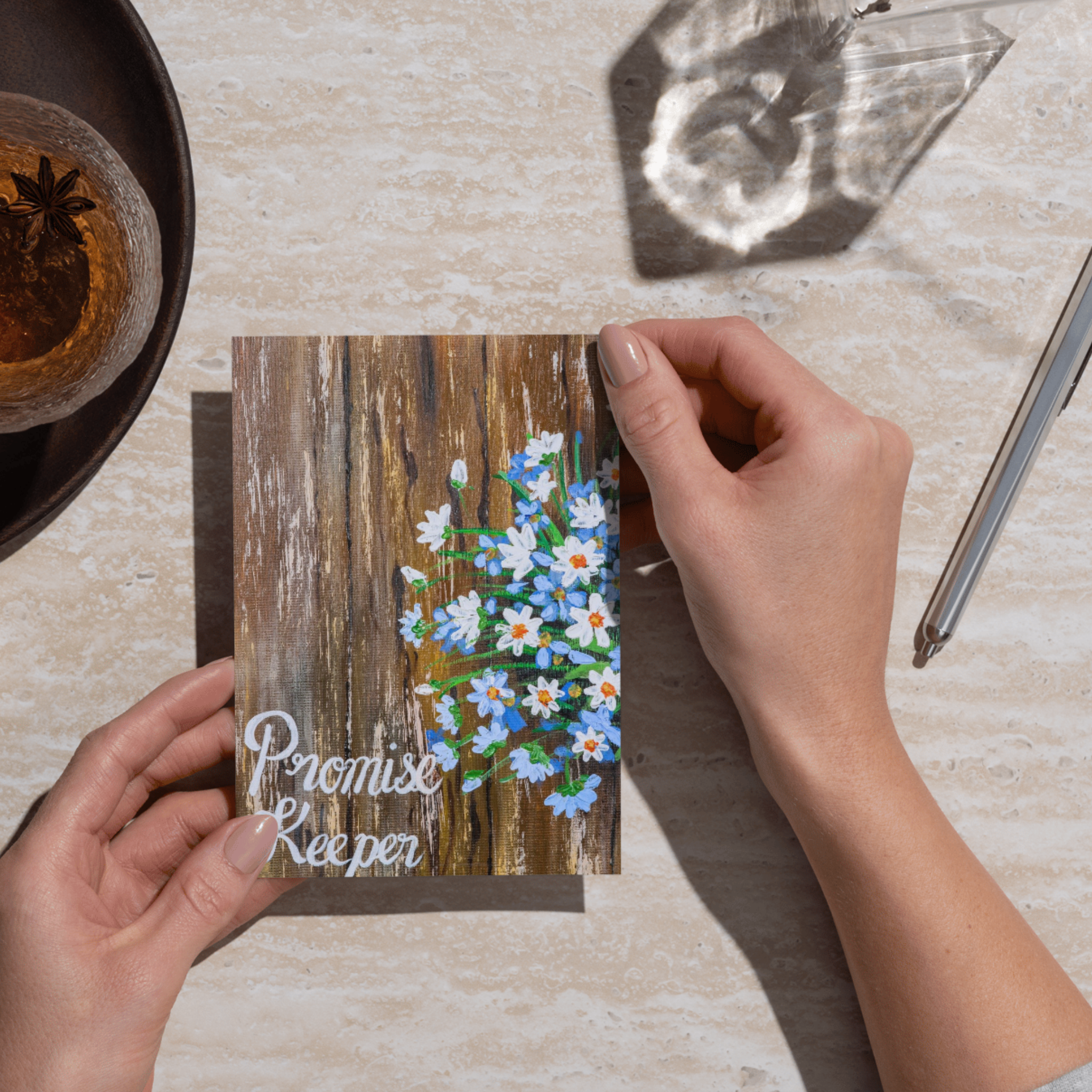 Promise Keeper Floral Card – Acrylic Painting Design