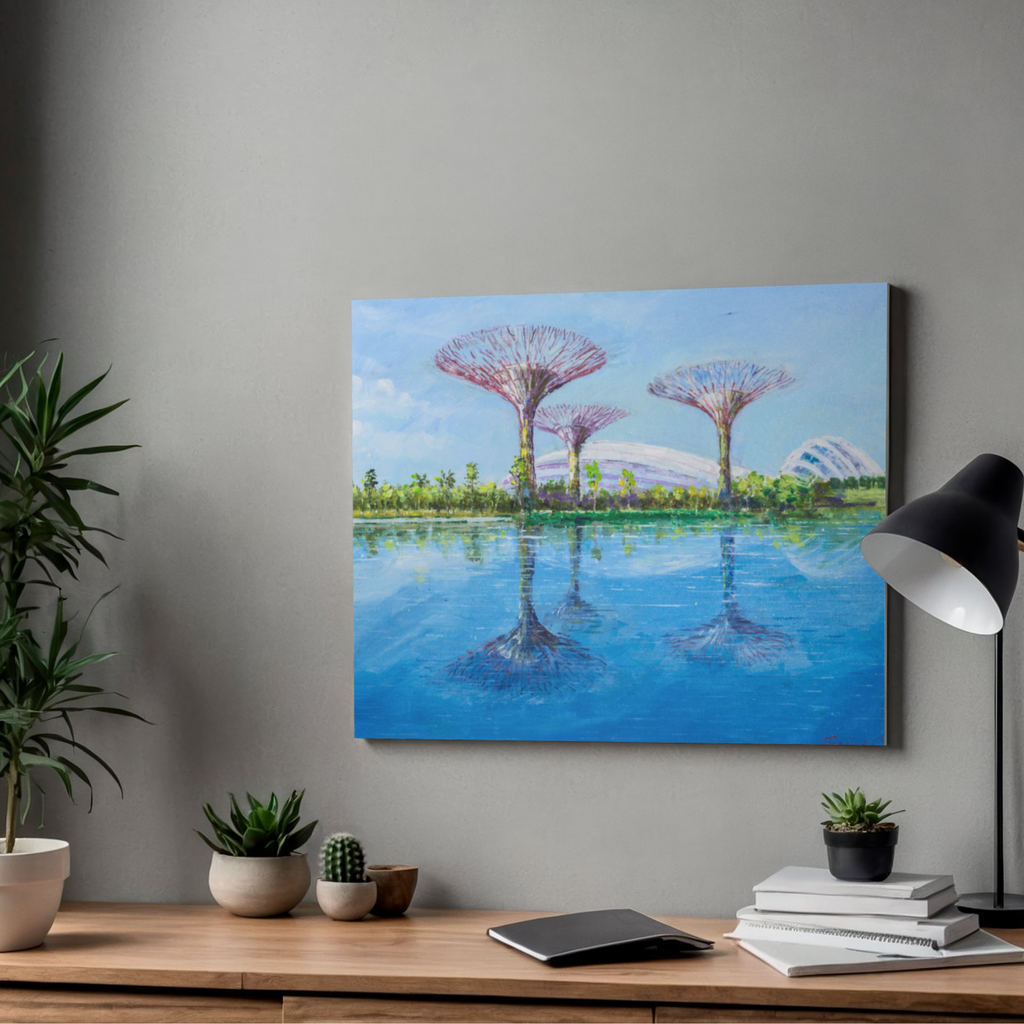 Supertree Grove at Gardens by the Bay Canvas Print – A3 Singapore Landmark Wall Art