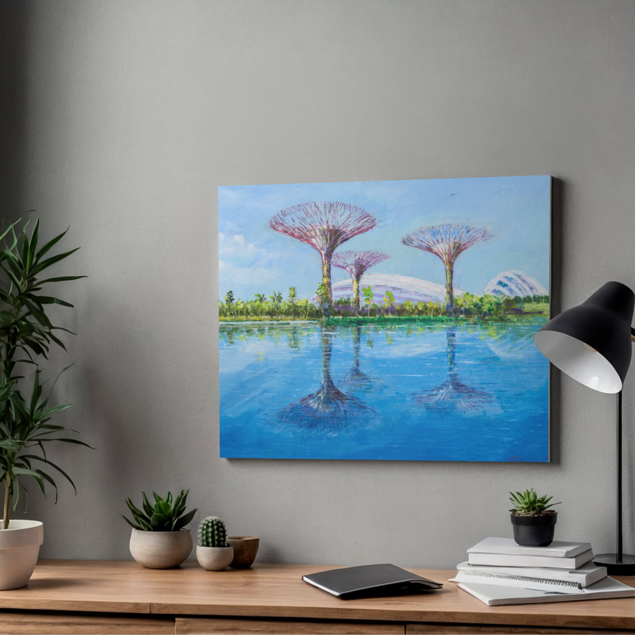 Supertree Grove at Gardens by the Bay Canvas Print – A3 Singapore Landmark Wall Art
