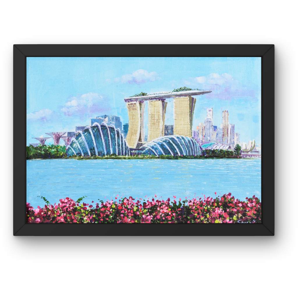 Marina Bay Sands & Gardens Canvas Print – A3 Singapore Landmark Wall Art