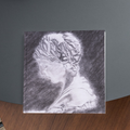 Classical Female Bust – Charcoal Portrait Drawing Art Greeting Card