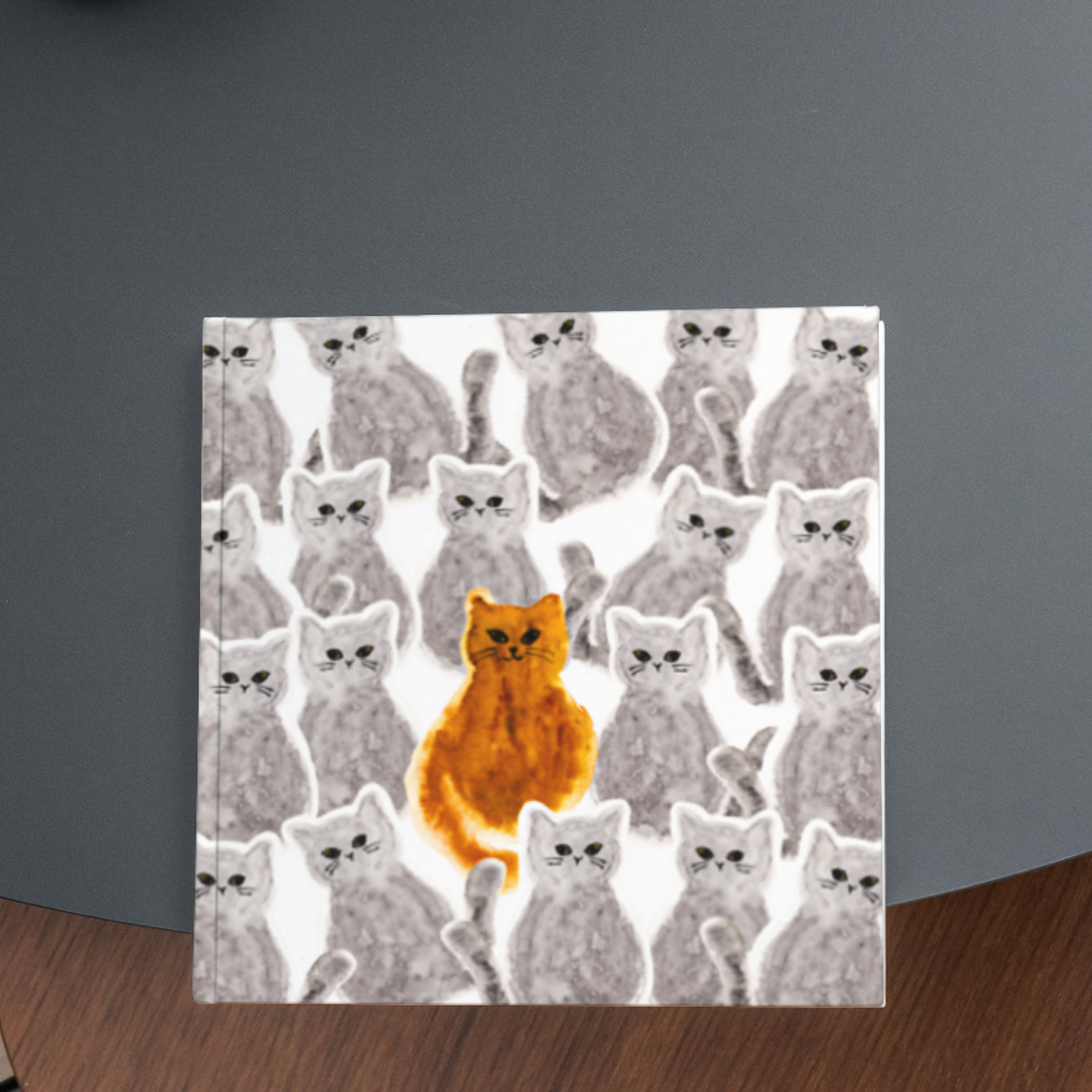 Original Watercolor Orange Cat Art Card – Stand Out Boldly