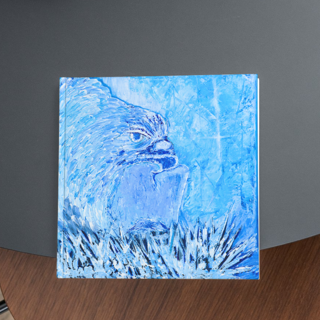 Original Acrylic Dual‑Image Art Card – Eagle & Crown of Thorns