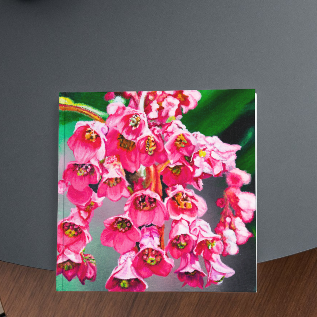 Pink Cluster Floral Card – Acrylic Painting Design