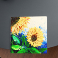 Sunlit Bloom Floral Card – Acrylic Painting Design