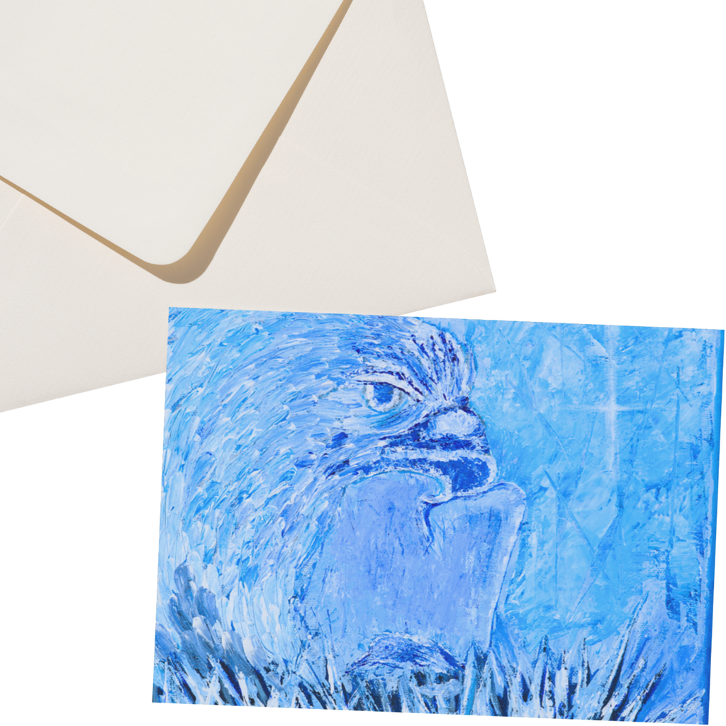Original Acrylic Dual‑Image Art Card – Eagle & Crown of Thorns