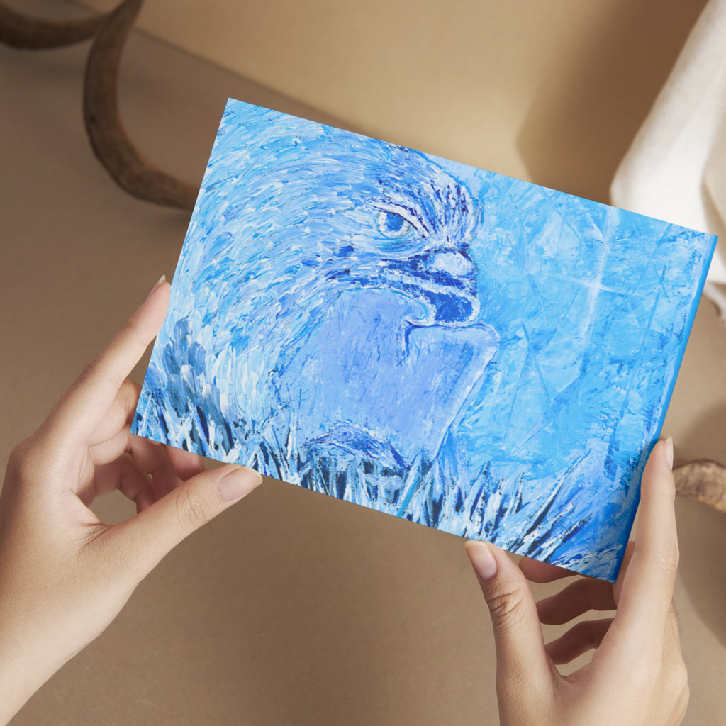 Original Acrylic Dual‑Image Art Card – Eagle & Crown of Thorns