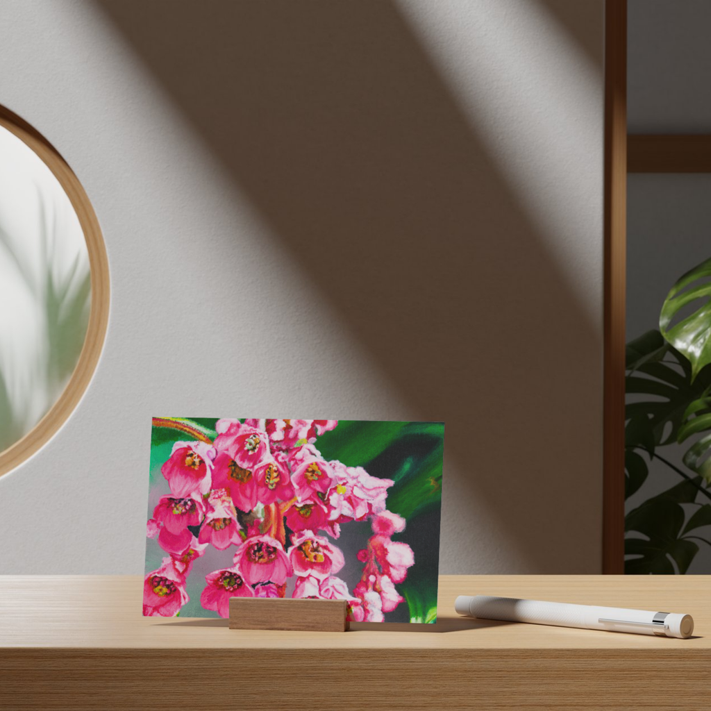 Pink Cluster Floral Card – Acrylic Painting Design