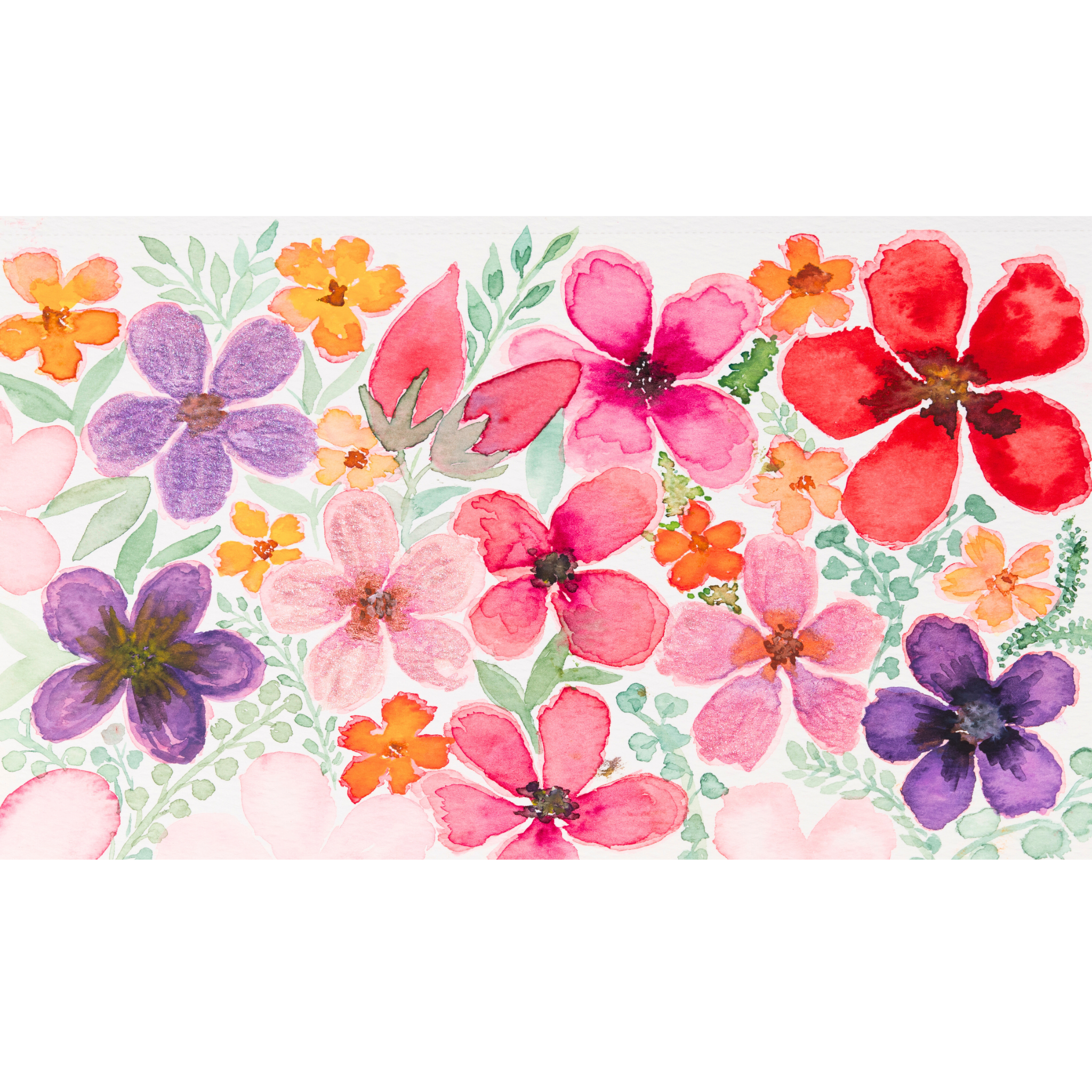 Vibrant Bouquet Floral Card – Watercolor Painting Design