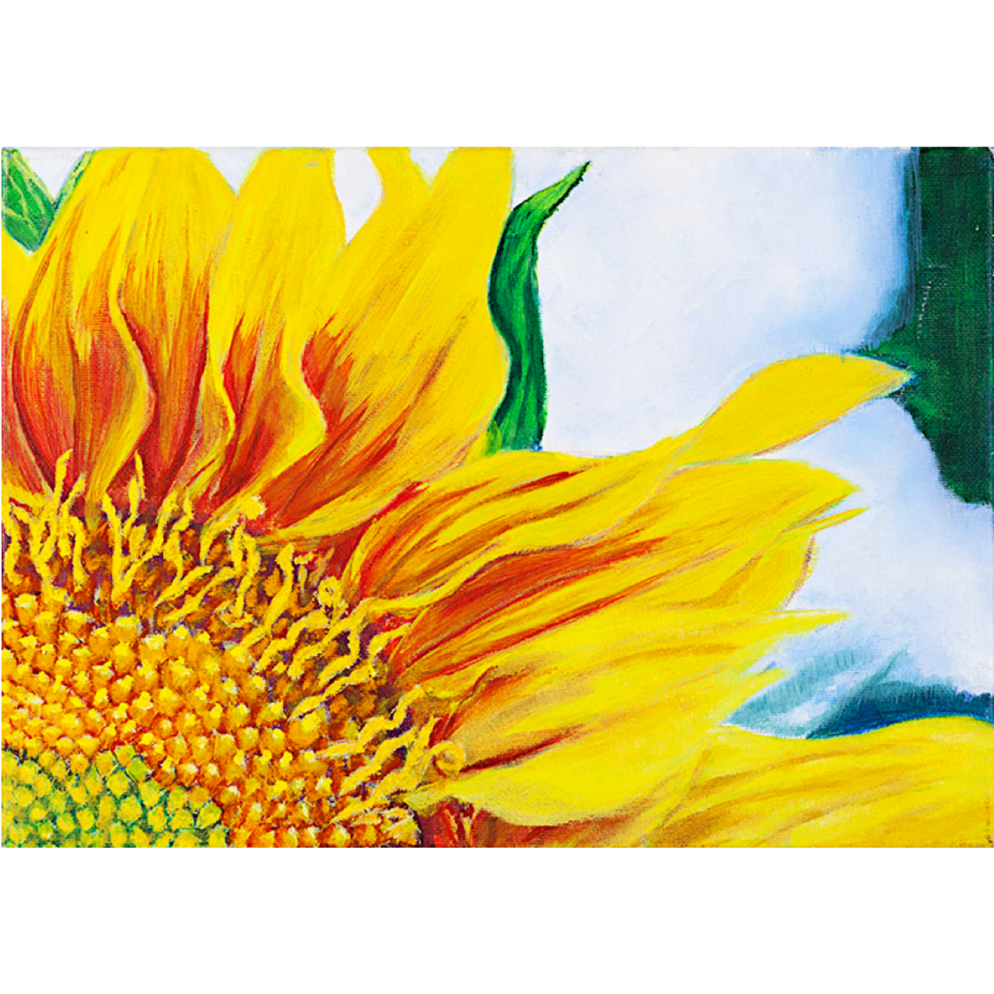 Radiant Sunflower Canvas Print – A3 Vibrant Yellow Floral Wall Art
