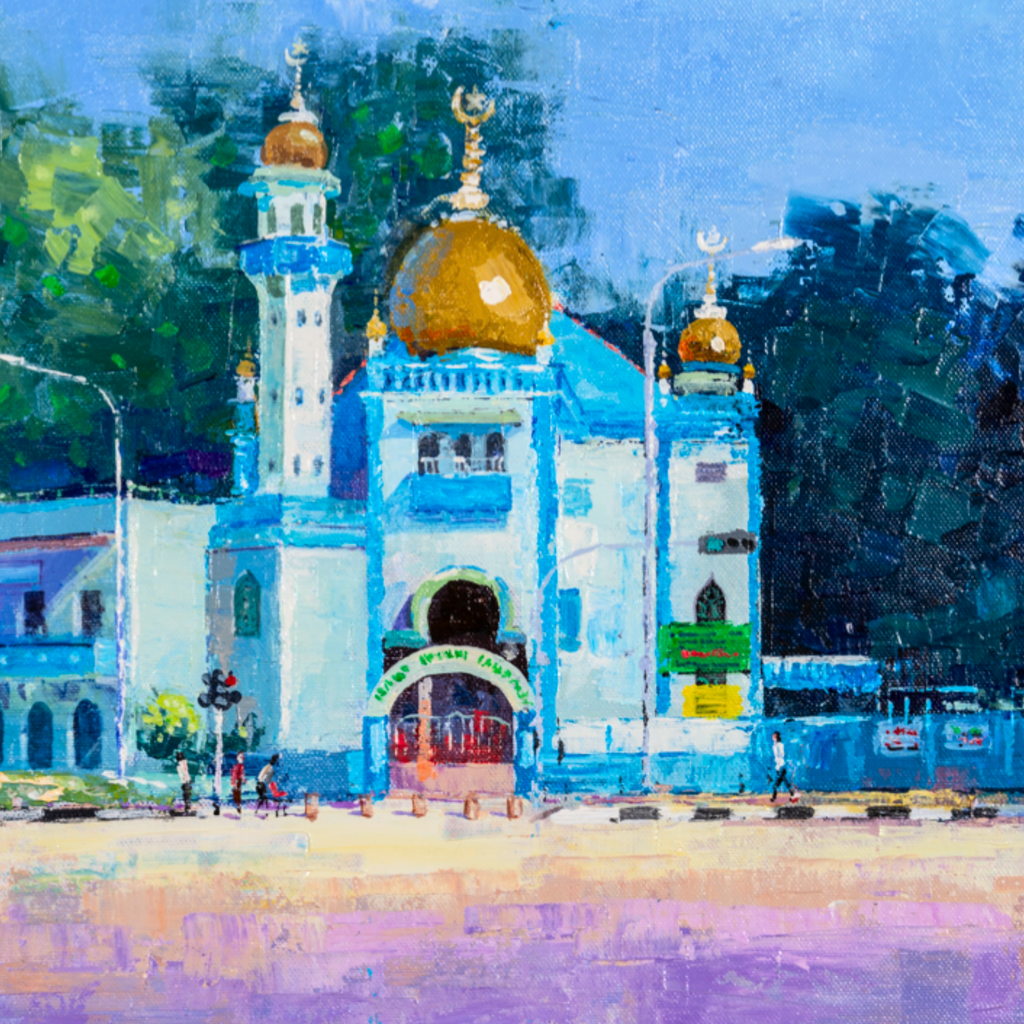 Malabar Mosque, Singapore – Curated Painting Card
