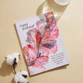 Desire Bloom Acrylic Flow Card – Happy Birthday Greeting Card with Abstract Florals & Psalm 20:4 Blessing