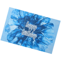 Blue Burst Birthday Card – Abstract Design
