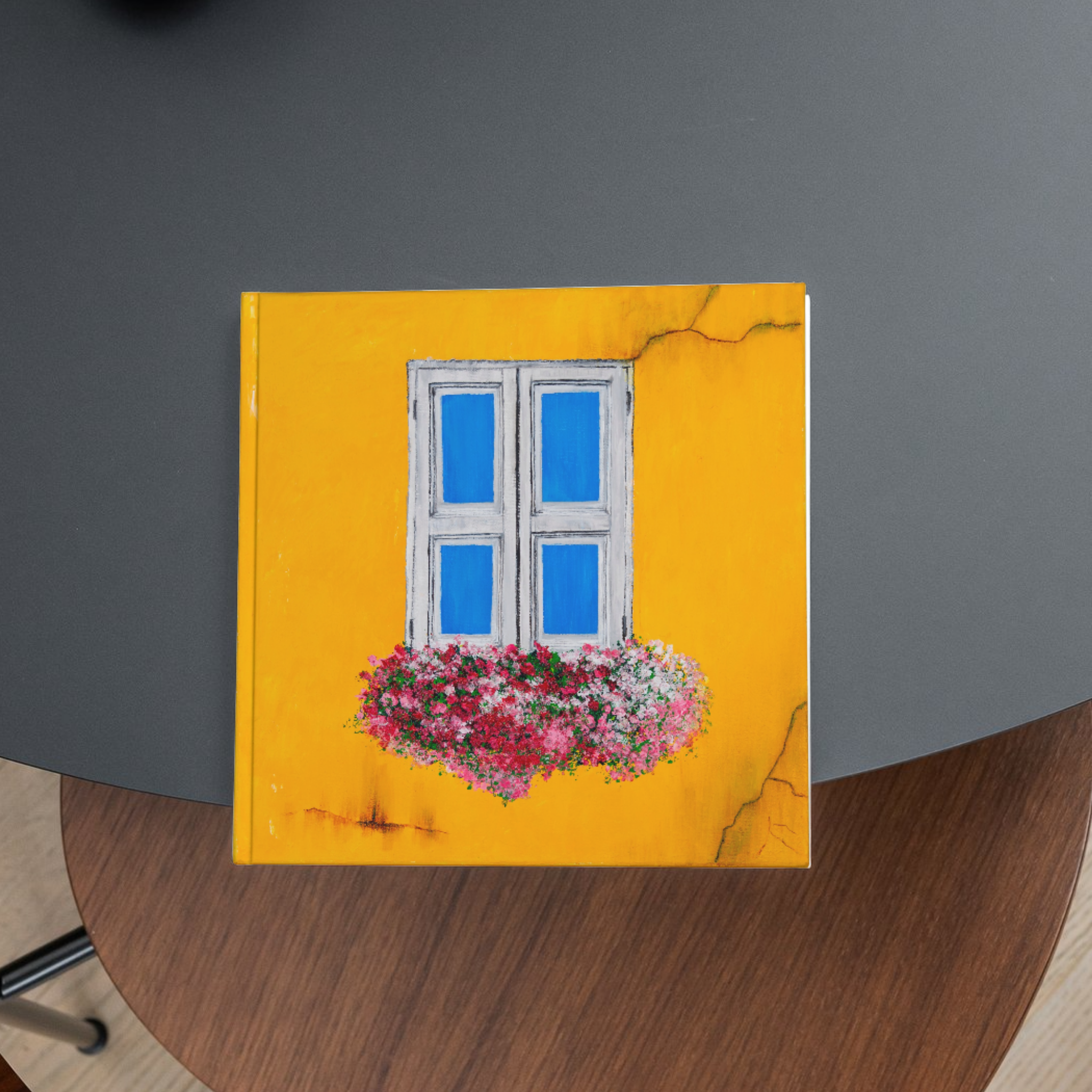 Window Bloom – Blank Greeting Card with Craft Envelope & Rustic Floral Window Artwork