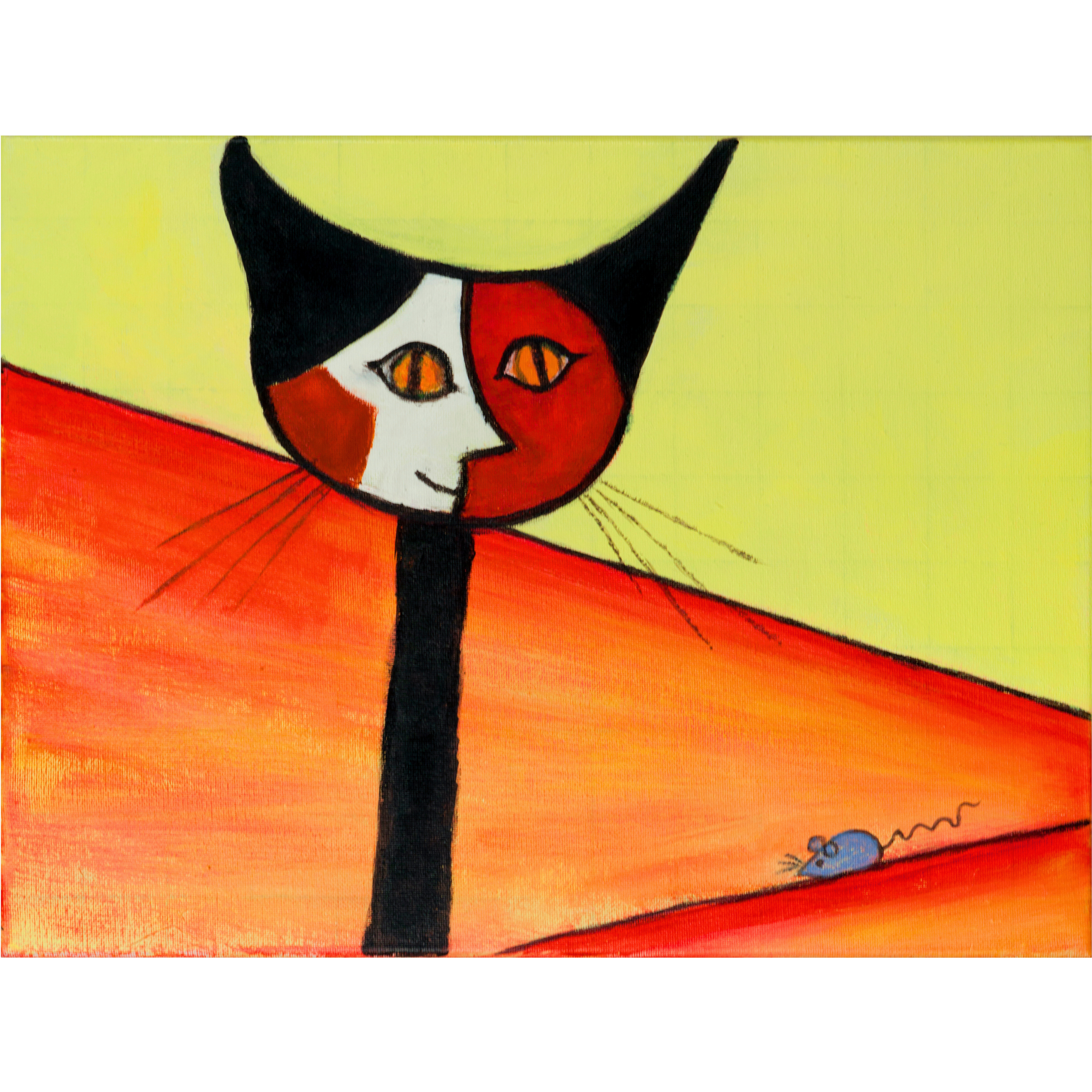 Picasso Cat & Mouse Mug – Bold Abstract Art Ceramic Coffee Mug