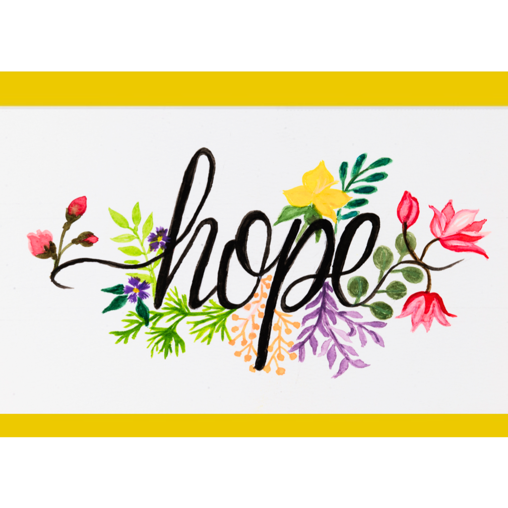 Hope Floral Card – Watercolor Illustration Design