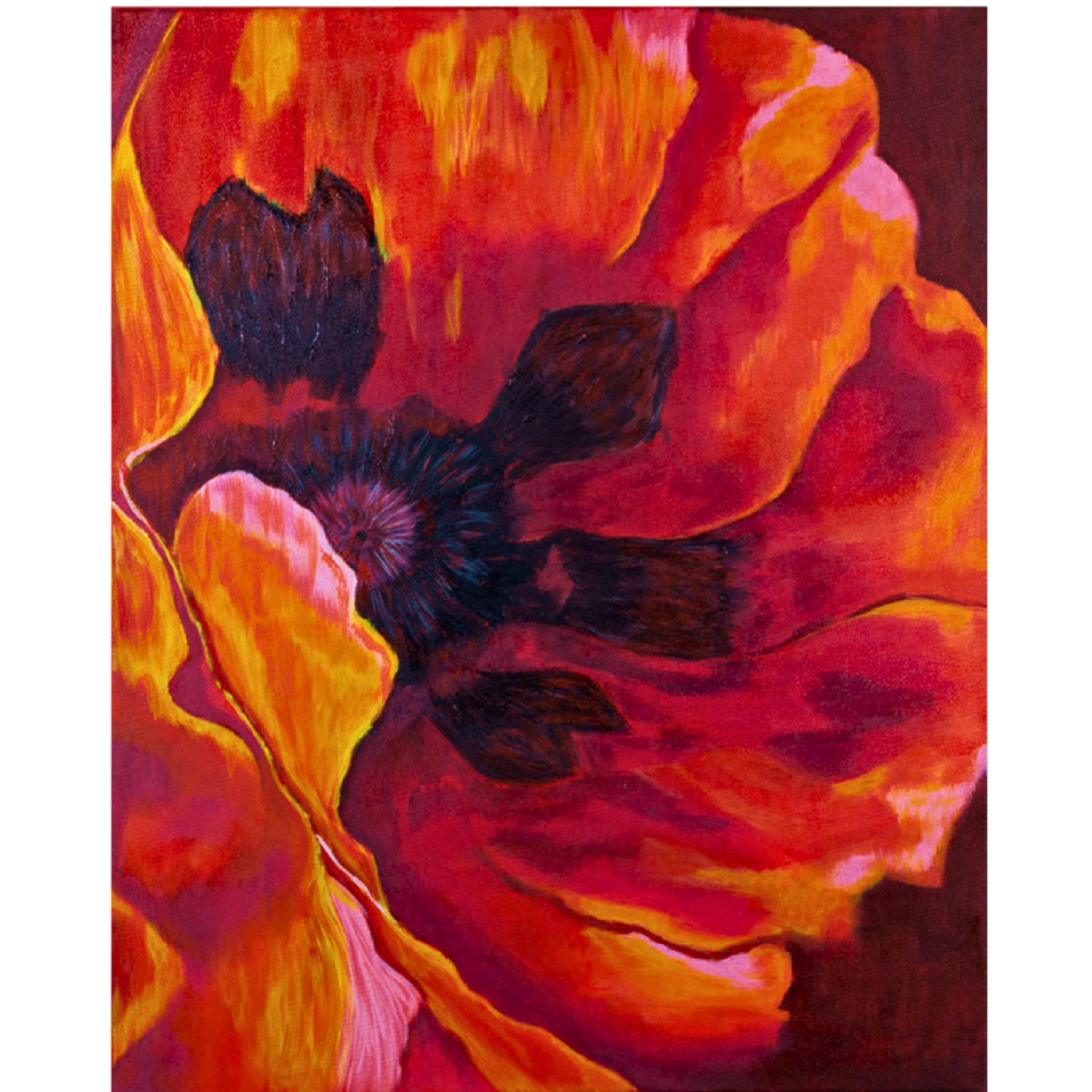Fiery Poppy Mug – Bold Floral Ceramic Coffee Mug