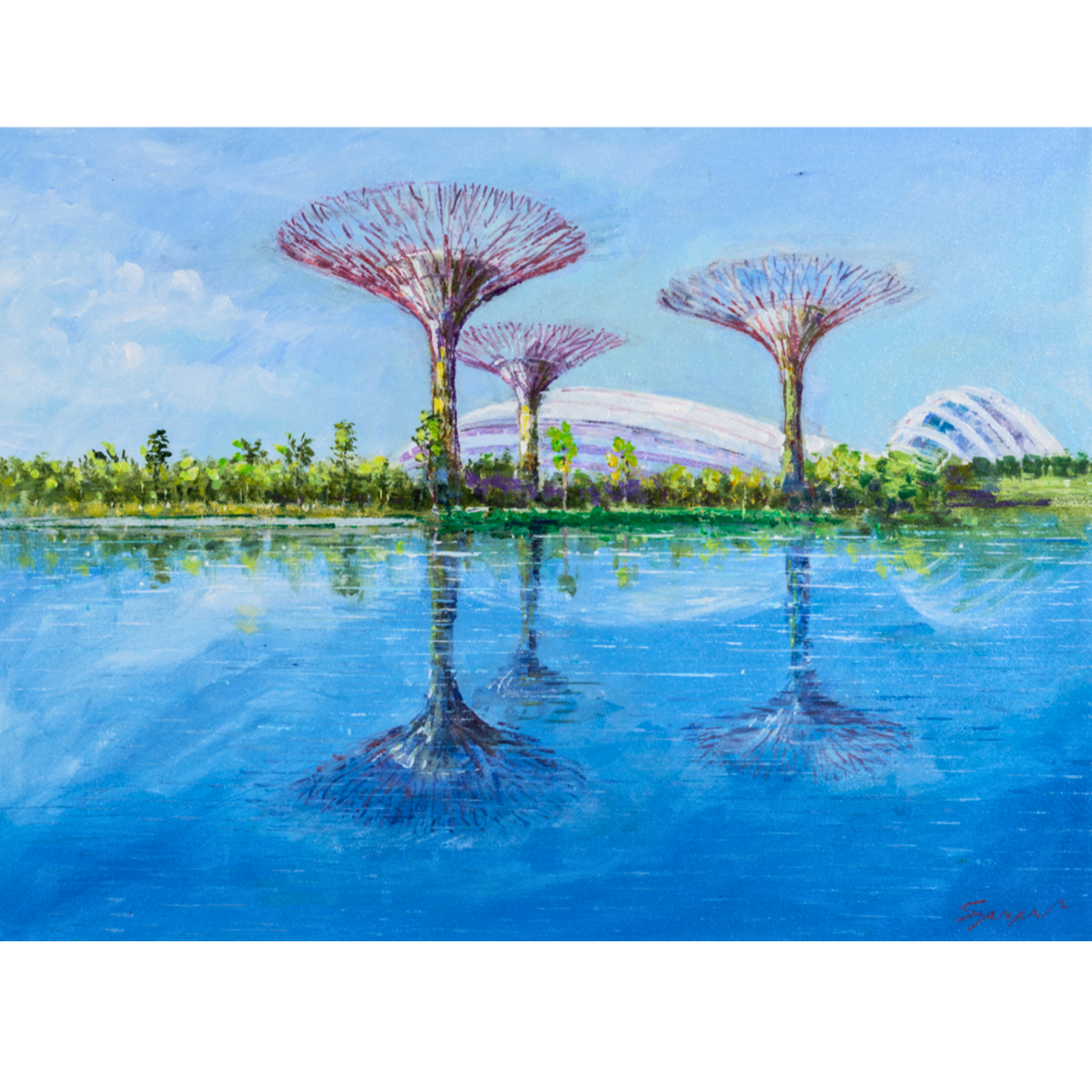 Supertree Grove at Gardens by the Bay Canvas Print – A3 Singapore Landmark Wall Art