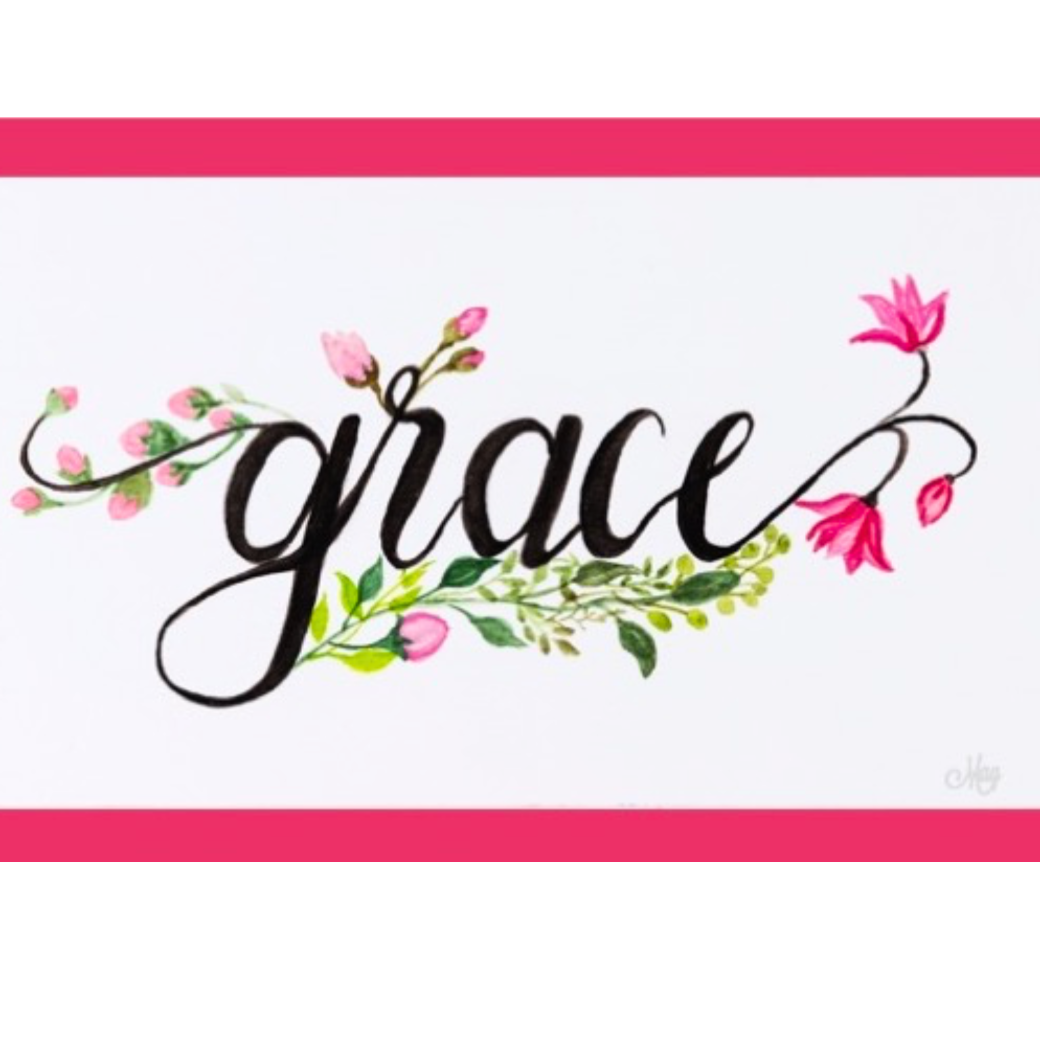 Grace Floral Card – Watercolor Illustration Design