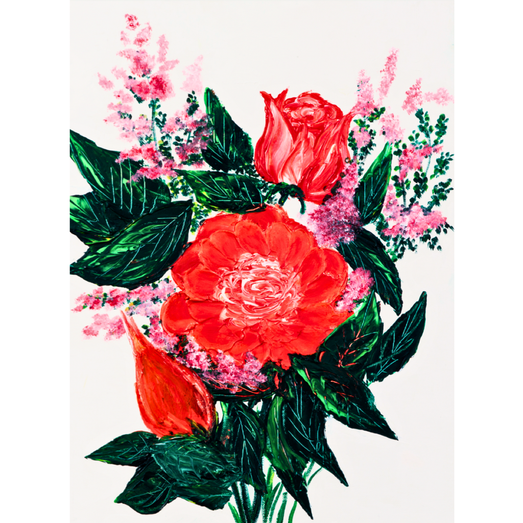 Crimson Rose Mug – Red Floral Ceramic Coffee Mug
