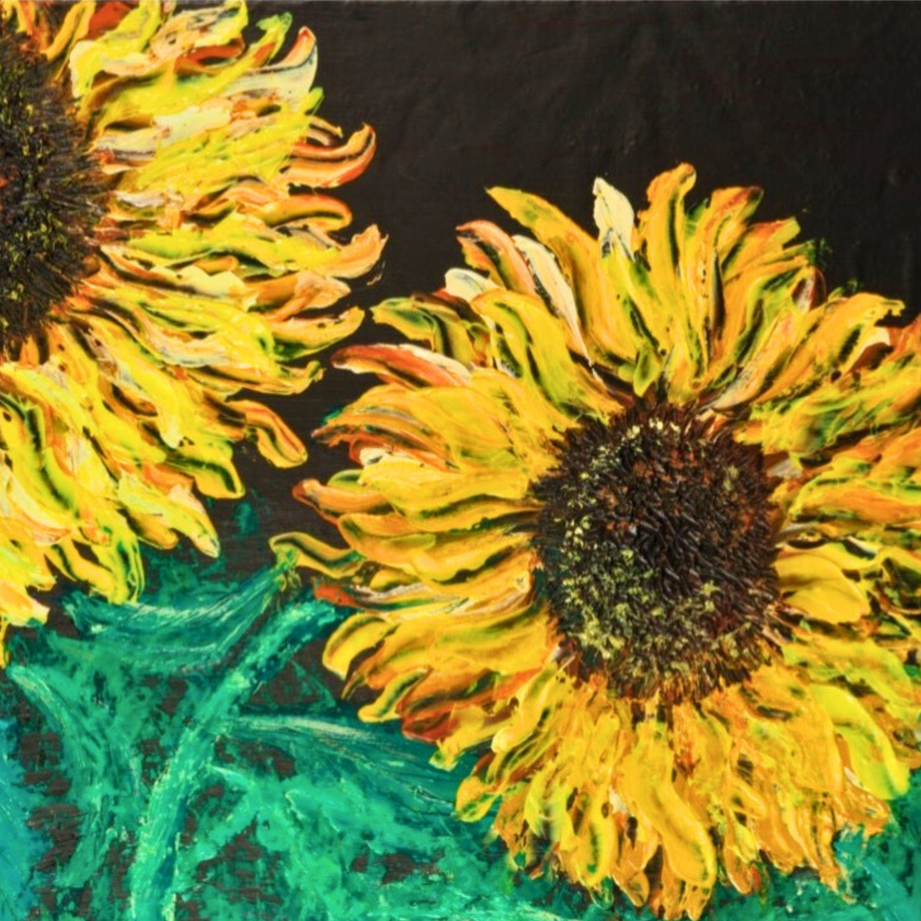Sunflowers in the Dark Mug – Bold Floral Ceramic Coffee Mug