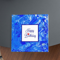 Marbled Heart Card – Happy Birthday Greeting Card with Abstract Acrylic Flow Design