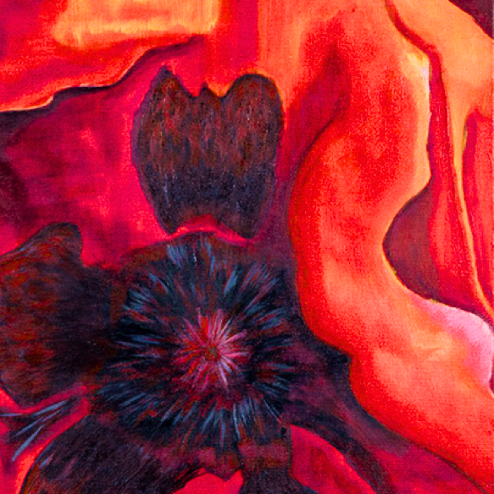 Bold Bloom Canvas Print – A3 Vibrant Floral Wall Art