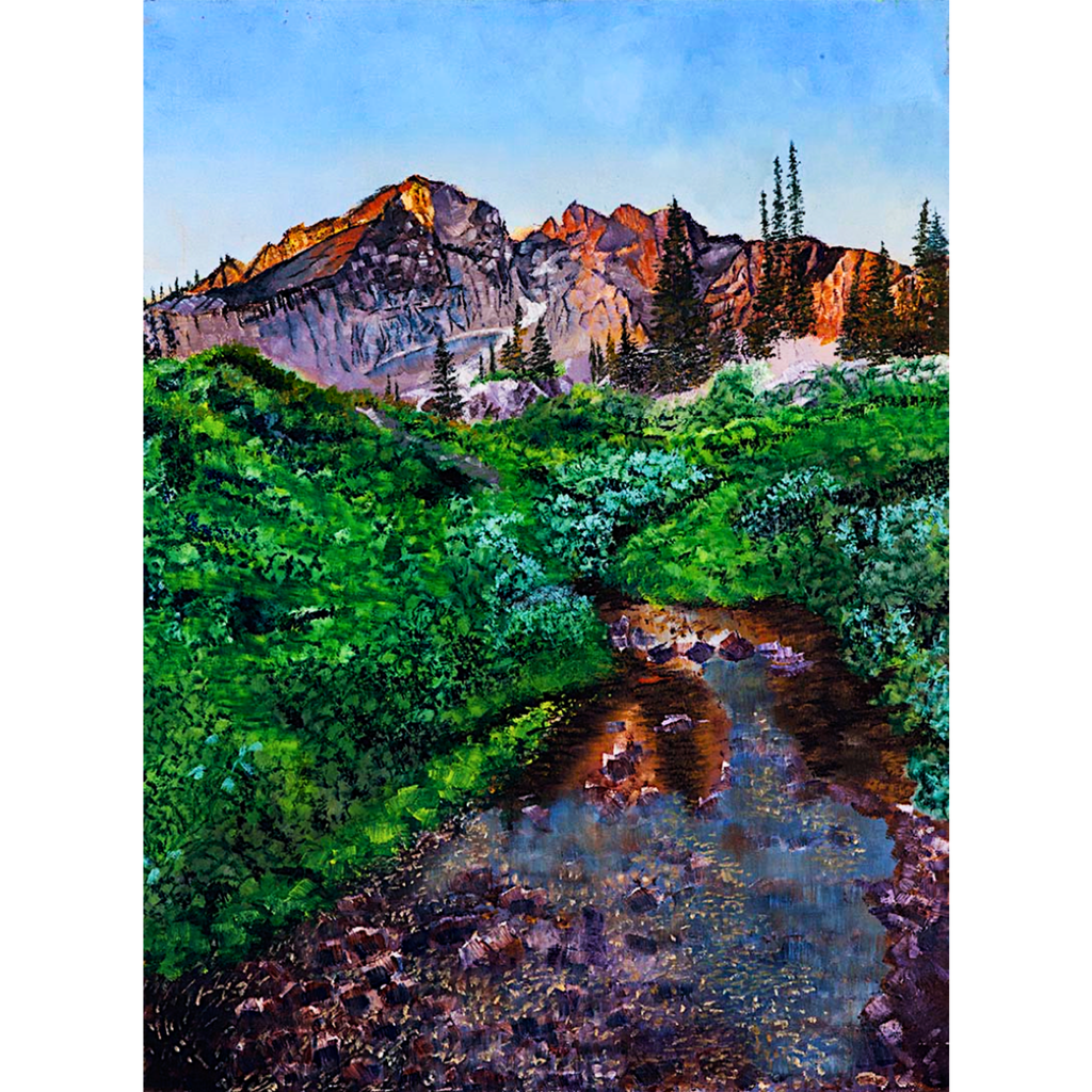 Mountain Stream Canvas Print – A3 Scenic Landscape Wall Art
