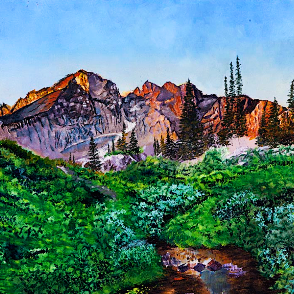 Mountain Stream Canvas Print – A3 Scenic Landscape Wall Art