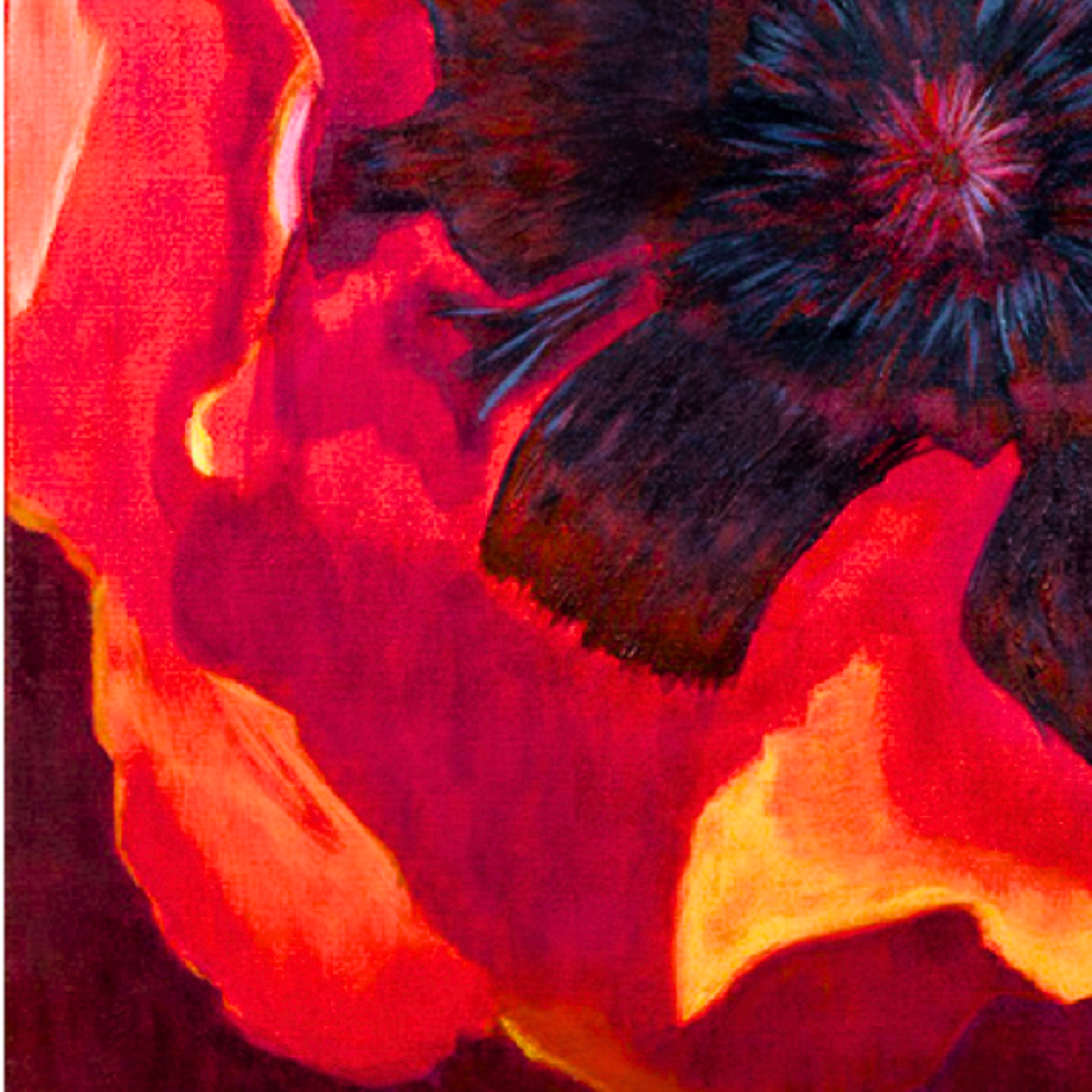 Bold Bloom Canvas Print – A3 Vibrant Floral Wall Art