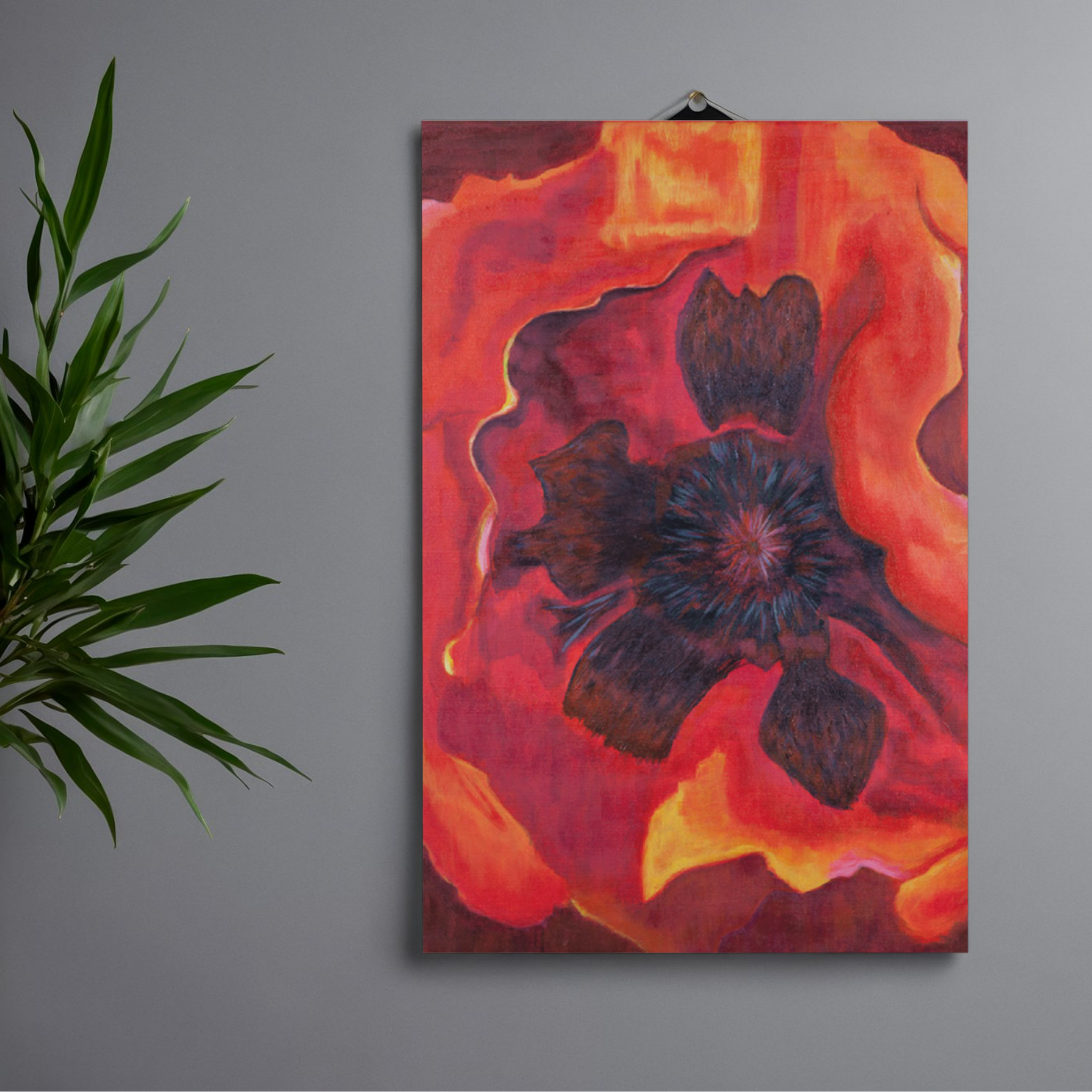 Bold Bloom Canvas Print – A3 Vibrant Floral Wall Art