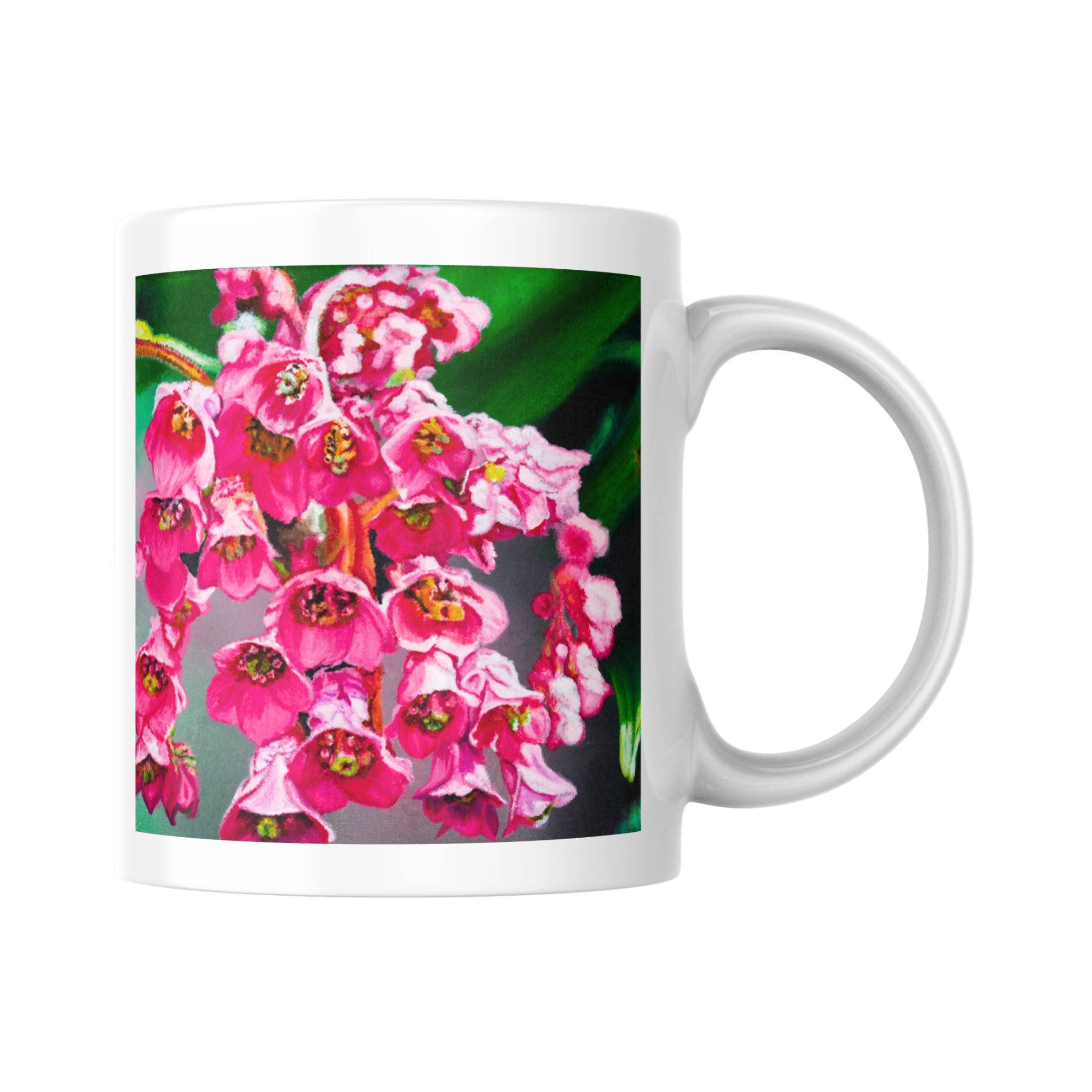 Pink Frankincense Flowers Mug – Delicate Floral Ceramic Coffee Mug