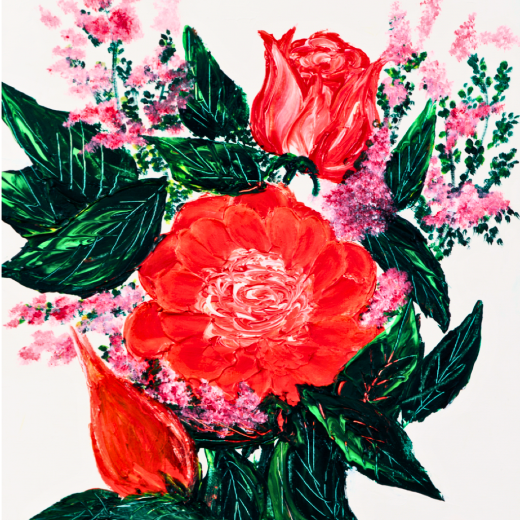 Crimson Rose Mug – Red Floral Ceramic Coffee Mug