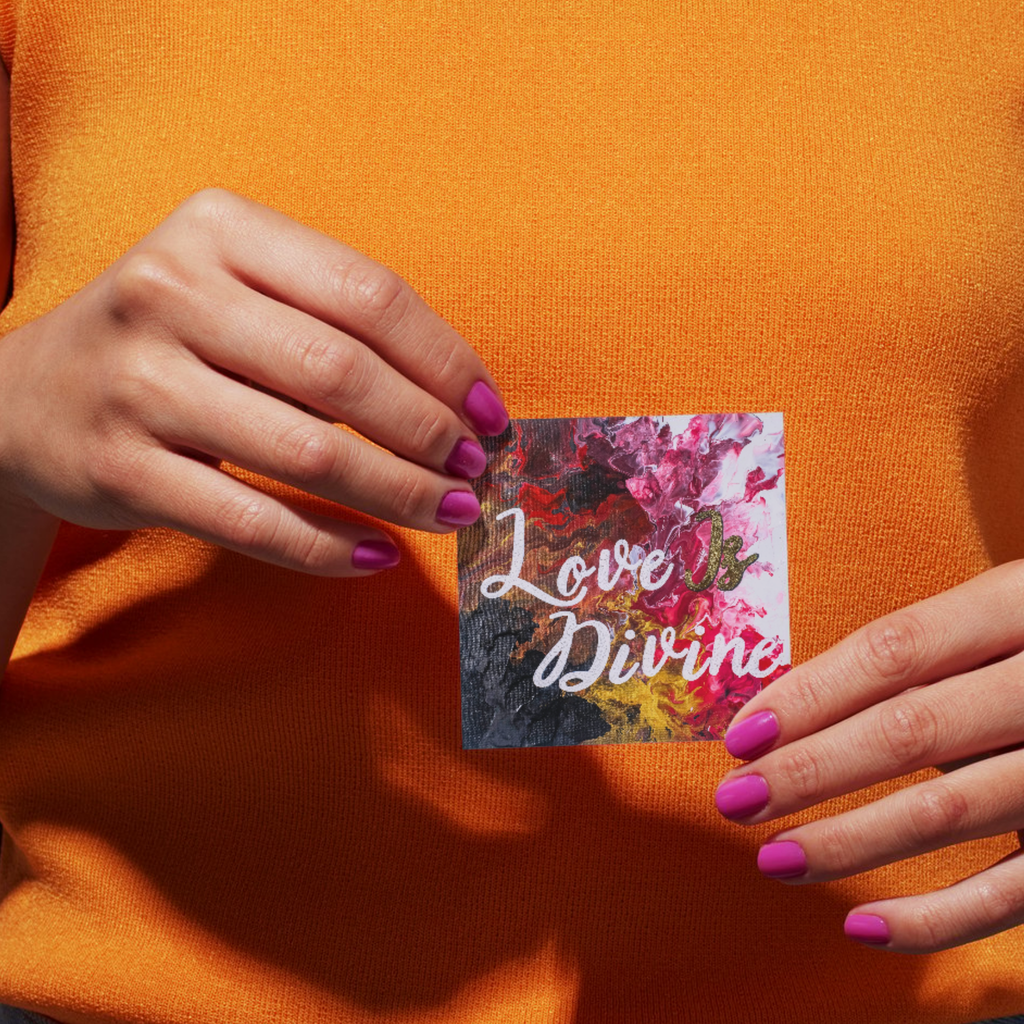Love Is Divine – Blank Greeting Card with Craft Envelope & Expressive Abstract Artwork