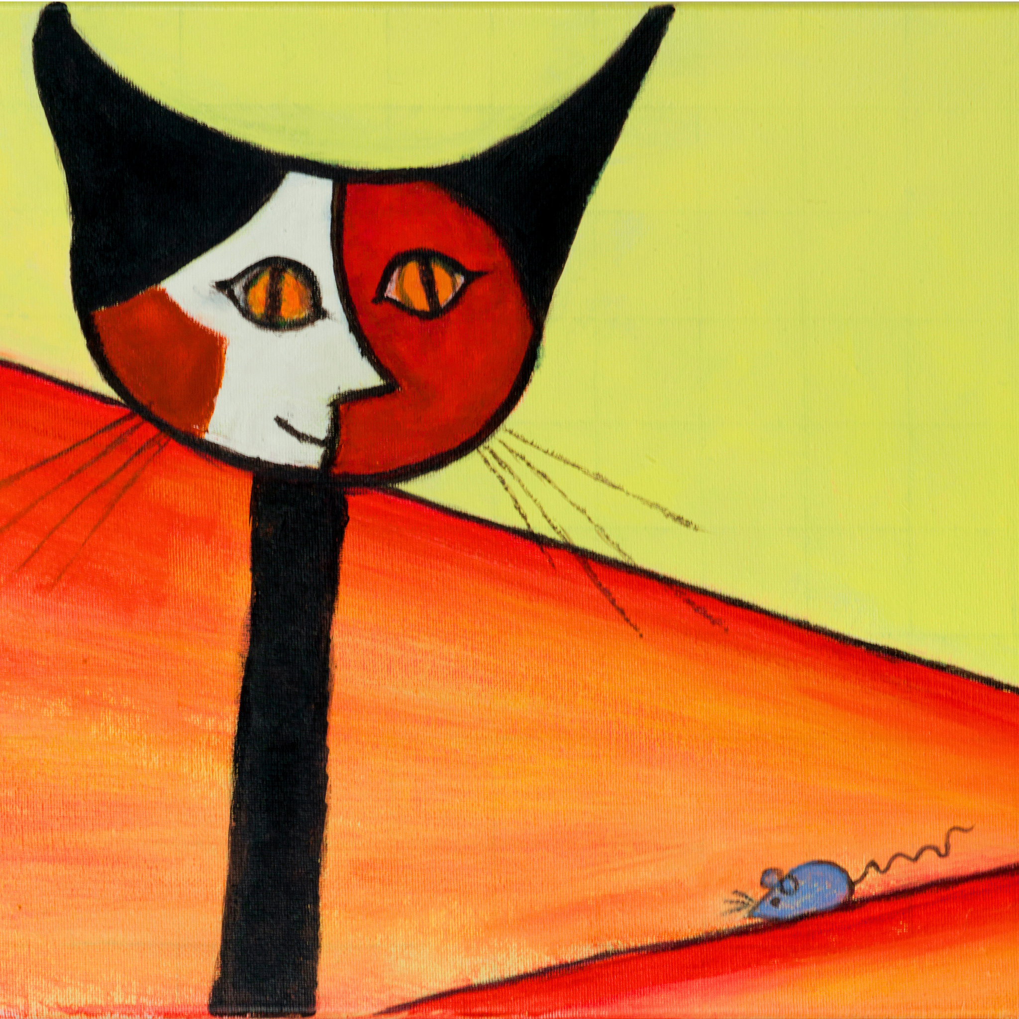 Picasso Cat & Mouse Mug – Bold Abstract Art Ceramic Coffee Mug