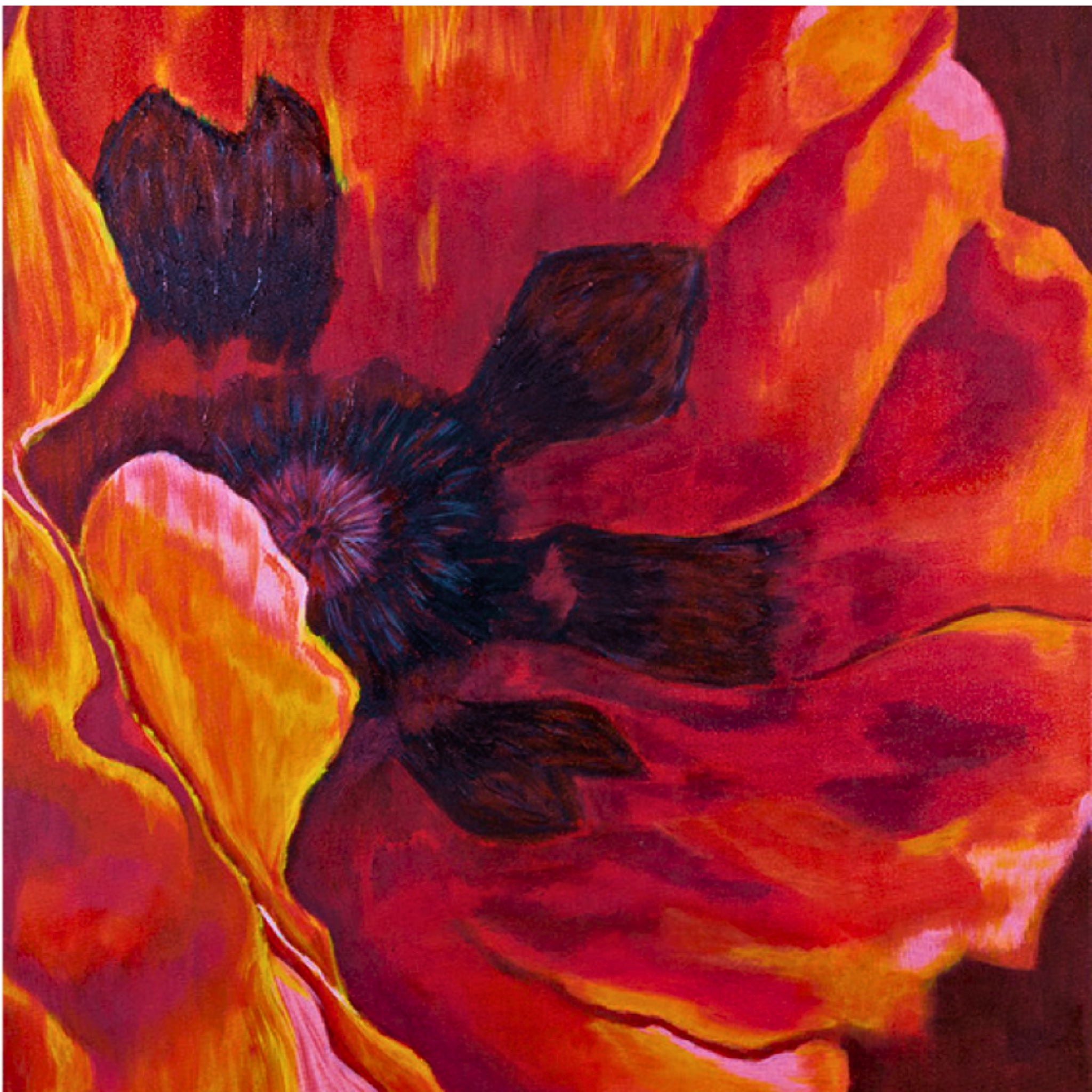 Fiery Poppy Mug – Bold Floral Ceramic Coffee Mug