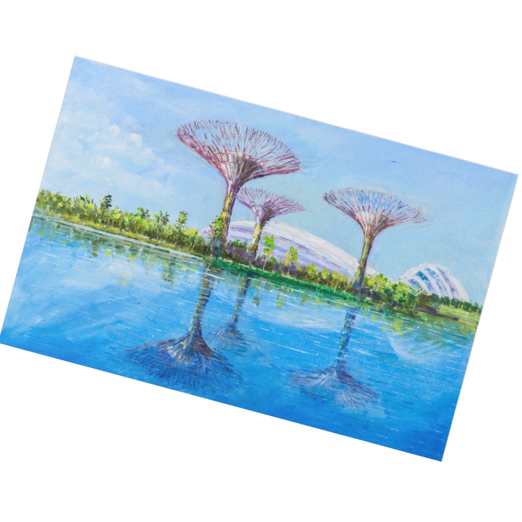 Supertree Grove at Gardens by the Bay Card – Curated Painting