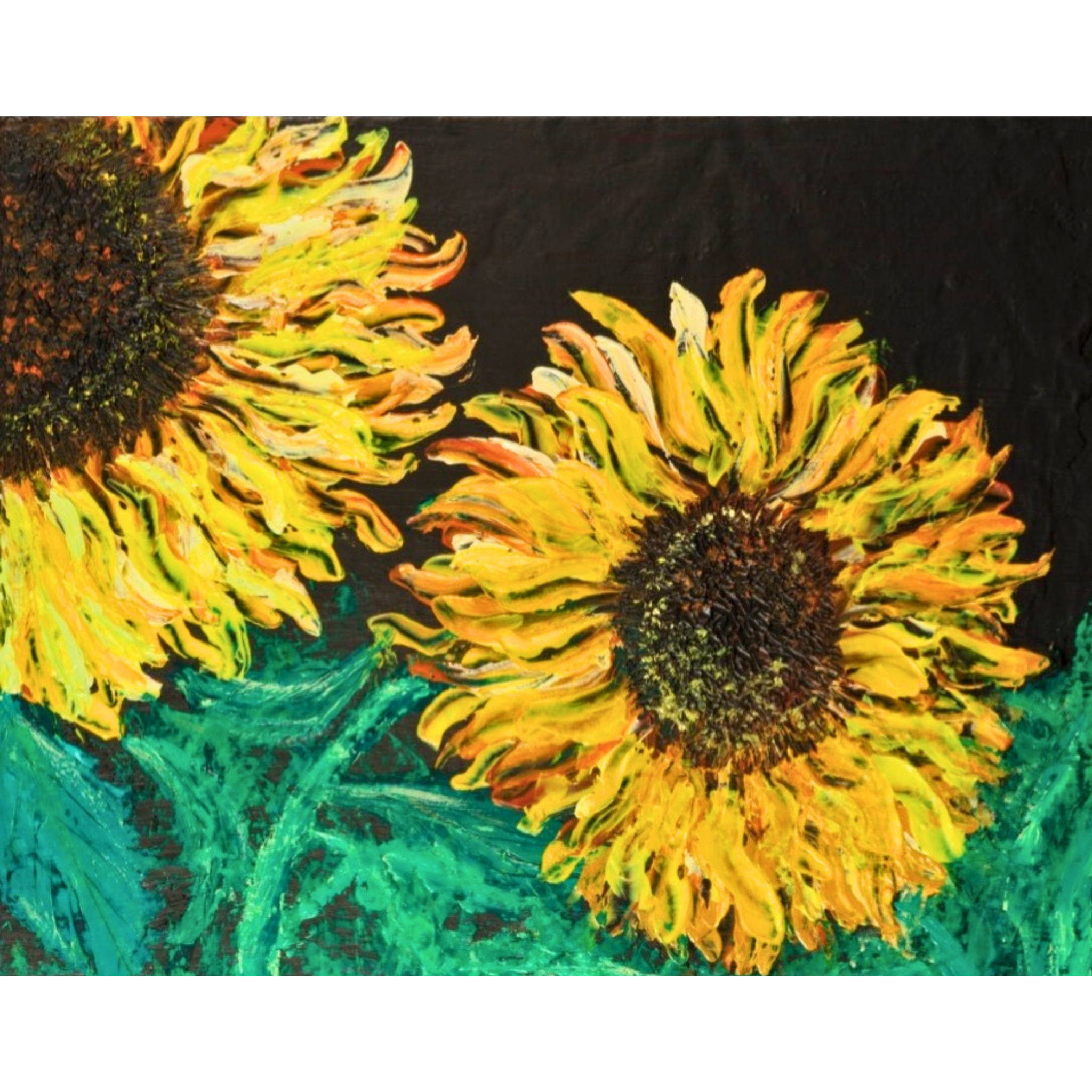 Sunflowers in the Dark Mug – Bold Floral Ceramic Coffee Mug