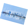 Singapore Skyline Landscape Card – Curated Acrylic Painting Design