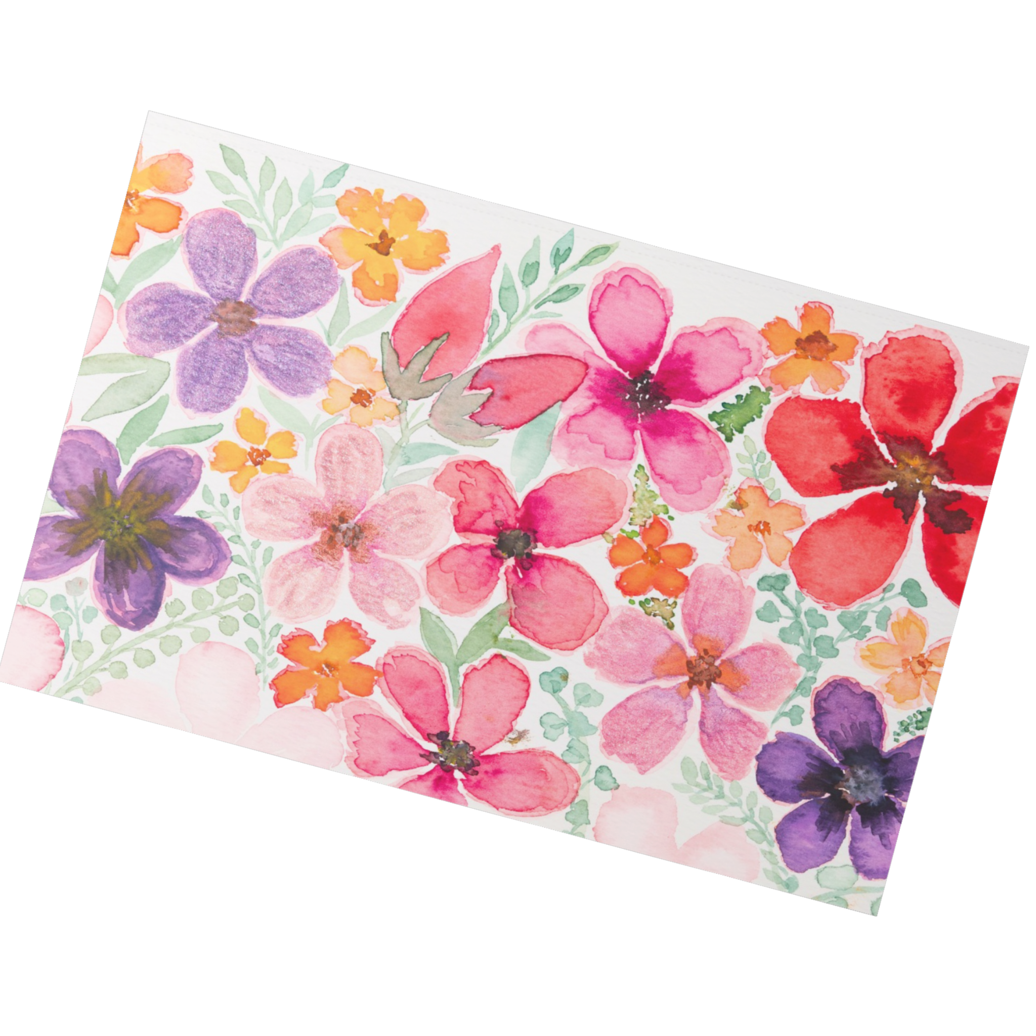 Vibrant Bouquet Floral Card – Watercolor Painting Design
