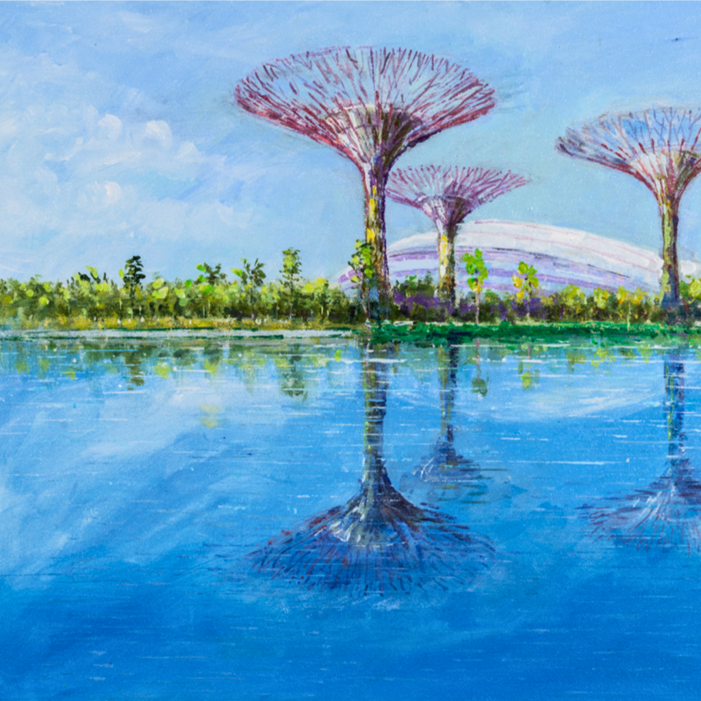 Supertree Grove at Gardens by the Bay Canvas Print – A3 Singapore Landmark Wall Art