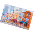 Singapore Chinatown Street Scene Landscape Card – Curated Acrylic Painting Design