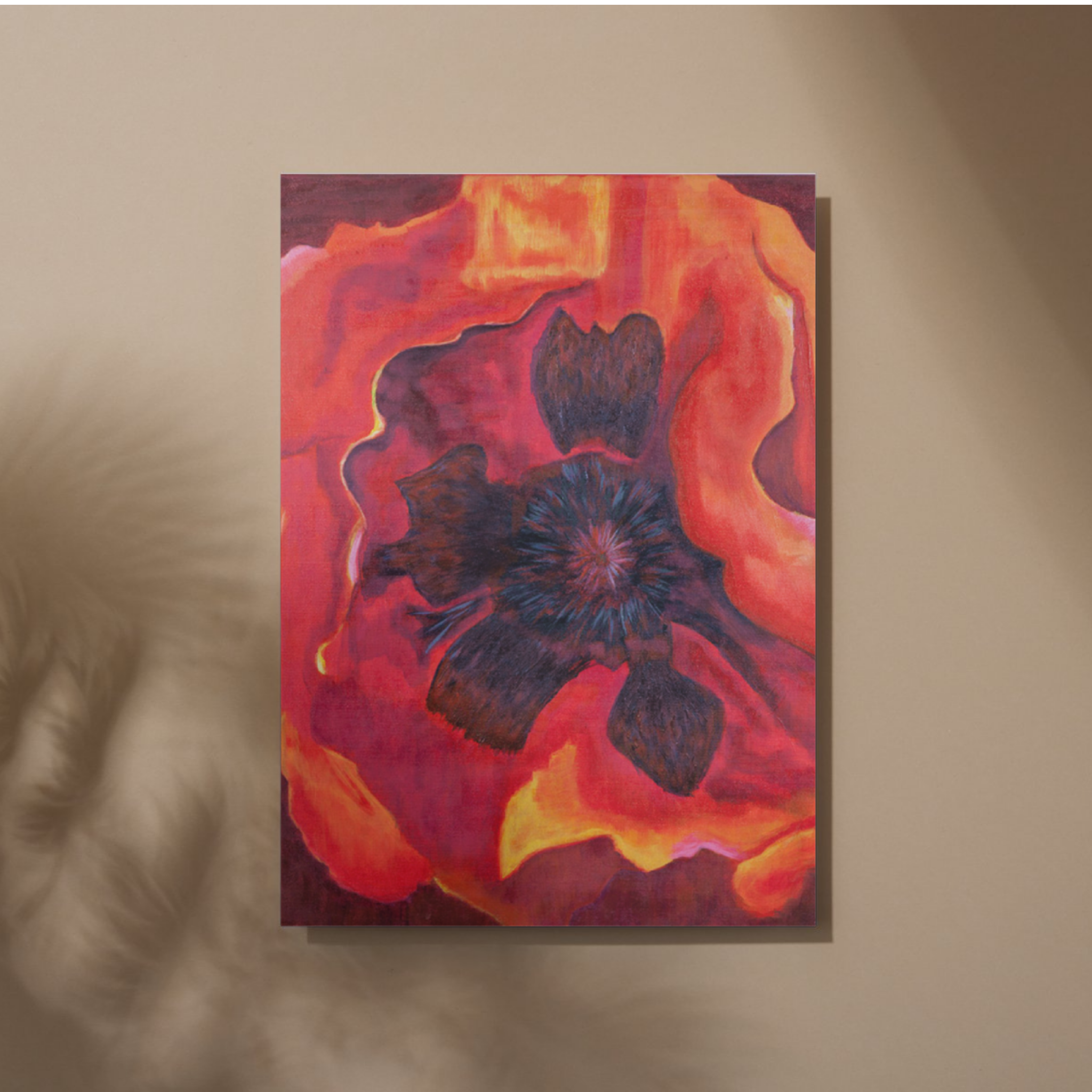 Bold Bloom Canvas Print – A3 Vibrant Floral Wall Art