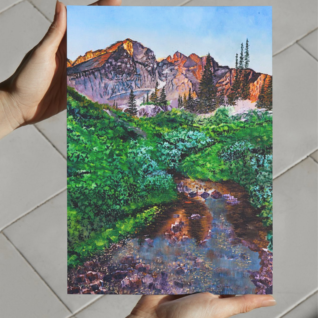 Mountain Stream Canvas Print – A3 Scenic Landscape Wall Art