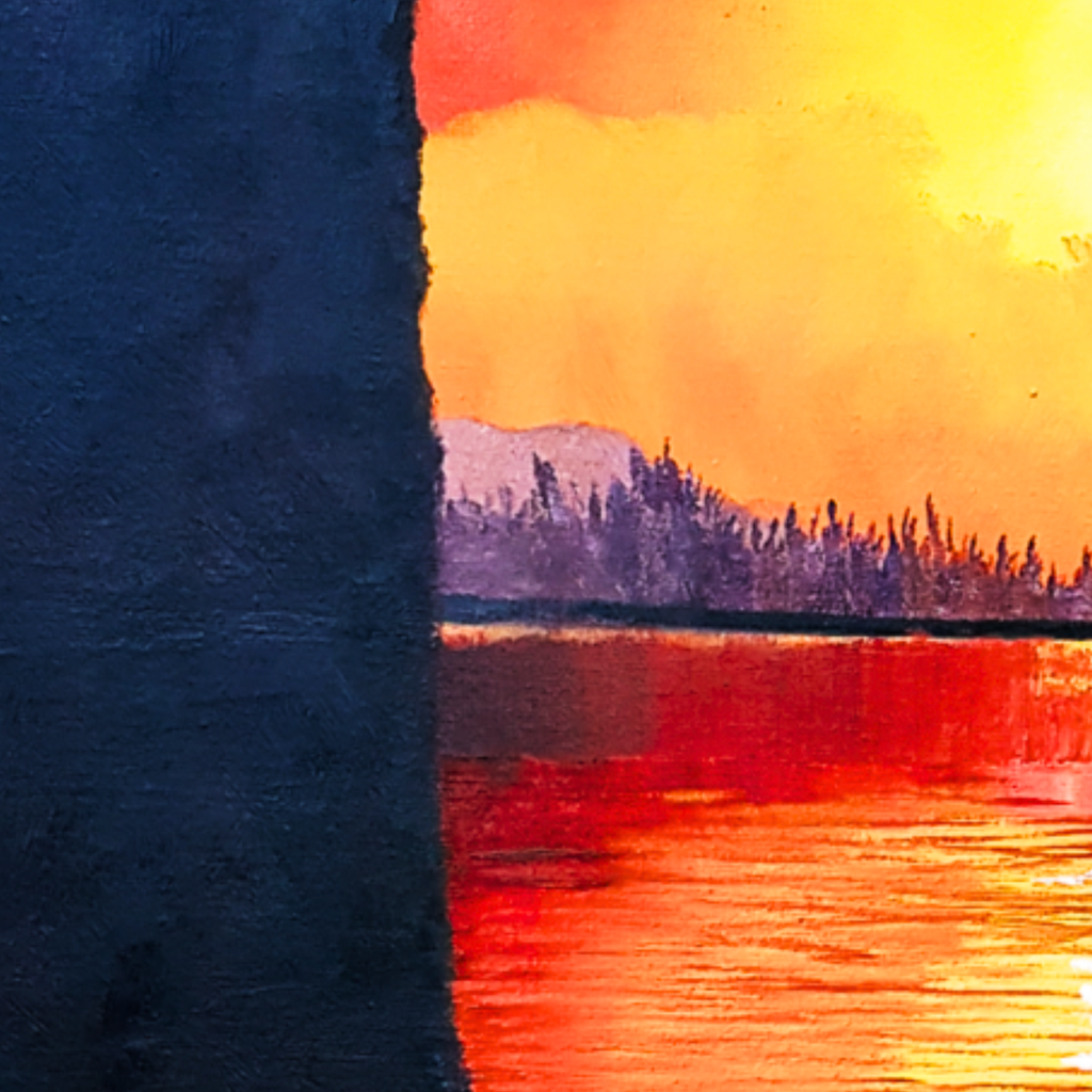 Sunset Arch Canvas Print – A3 Dramatic Coastal Landscape Wall Art